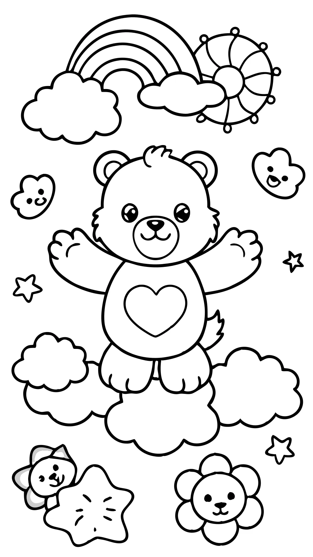 1980’s care bears coloring pages